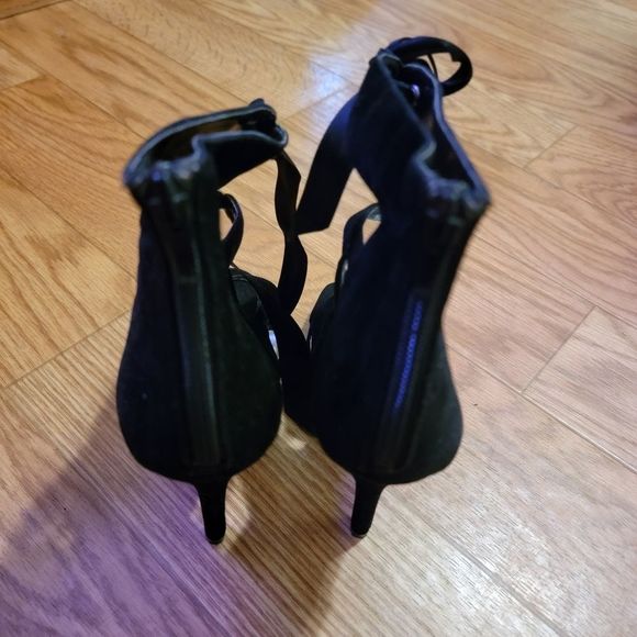 NEW Liliana Ribbon Tie Up Strappy Suede High Heel Sandals - Picture 8 of 11